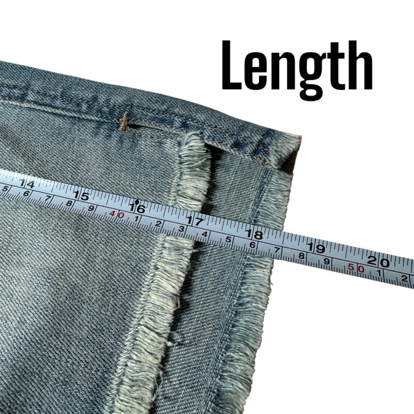 ABERCROMBIE & FITCH Denim Step Hem Skirt Raw Hem Womens size 25 light wash - Picture 7 of 7